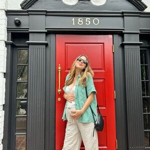 HATCH Maternity set (Aubrey) in Seagram green